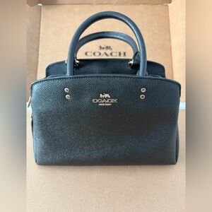 Coach Mini Lillie Carryall - Black Crossgrain Leather